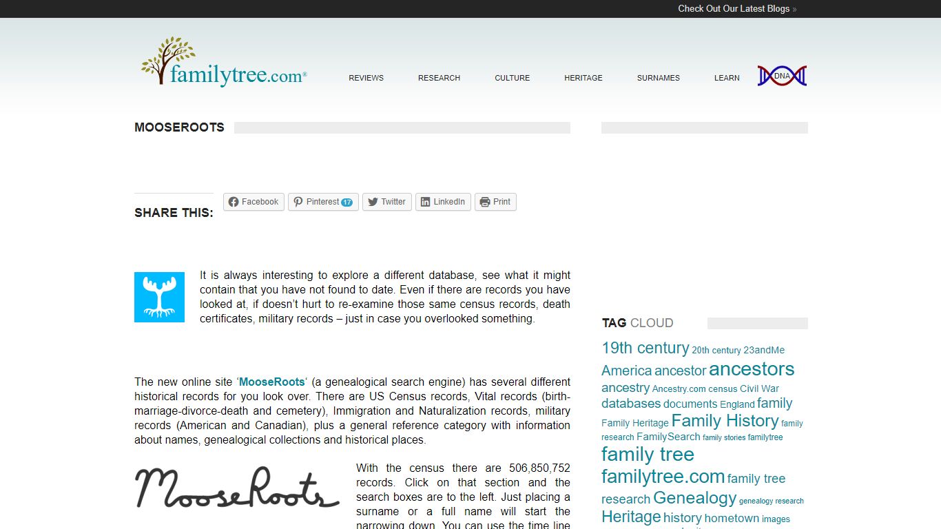 MooseRoots | FamilyTree.com
